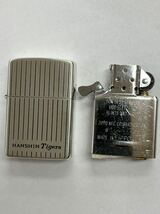 未使用品　阪神タイガース ジッポ HANSHI Tigers ZIPPO MADE IN USA シルバー アンティーク　縦じま_画像7