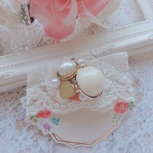 ハンドメイド クラシカル*アンティーク風*フェミニン*ポニーフック*レース