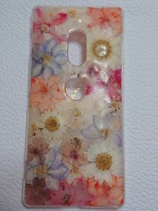 ハンドメイド ドライフラワー お花 レジン スマホケース Androidケース Xperia