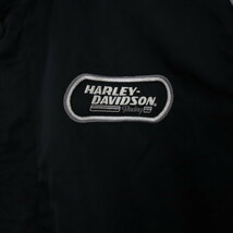 H218 2000年代製 HARLEYDAVIDSON ハーレーダビッドソン ナイロンジャケット■00s XLサイズくらい ブラック レーシング 古着 アメカジ 90s_画像7