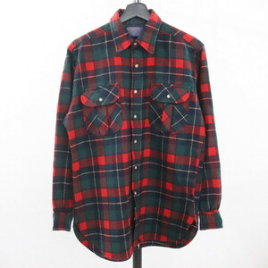 S214 90sビンテージ PENDLETON ペンドルトン ウールシャツ USA製■1990年代製 表記Mサイズ 古着 アメカジ ストリート チェック 80s 70s 60s