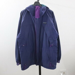 S218 90sビンテージ PATAGONIA パタゴニア ナイロンジャケット■1990年代製 表記Mサイズ 古着 アメカジ ストリート パープル 80s テック