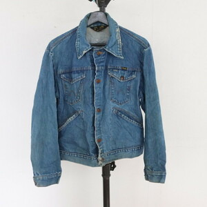 D225 70sビンテージ Wrangler ラングラー デニムジャケット■1970年代製 Mサイズぐらい ブルー Gジャン アメカジ 古着 古着卸 激安 希少