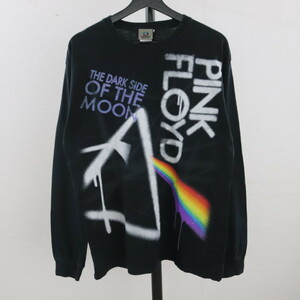 I244 2000年代製 LIQUIDBLUE PINKFLOYD 長袖Ｔシャツ■00s 表記Mサイズ 黒 ブラック ピンクフロイド ロックT バンドT アメカジ 古着 古着卸