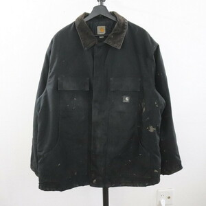 M193 2000年代製 carhartt カーハート トラディショナルコート■00s 表記XLサイズ ブラック 黒 BLK 中綿 ダック アメカジ ワーク 古着卸