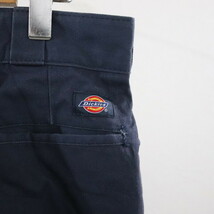 f137 2000年代製 ディッキーズ DICKIES ワークパンツ■00s 表記33インチ ネイビー アメカジ ストリート ワーク 無地 アンティーク 古着卸_画像3