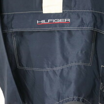 H275 90sビンテージ TOMMYHILFIGER トミーヒルフィガー プルオーバージャケット■1990年代製 表記Lサイズ ネイビー アメカジ 古着卸 80s_画像8