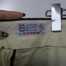 X242 80sビンテージ CORBIN ウールパンツ■1980年代製 約Lサイズ グレー 灰色 アメカジ ストリート 古着卸 激安 古着 希少 70s 90s 00s _画像4