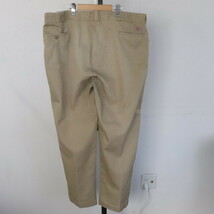 e155 90sビンテージ ディッキーズ DICKIES ワークパンツ USA製 TALONジッパー■1990年代製 表記44インチ ベージュ チノパン アメカジ 80s_画像2