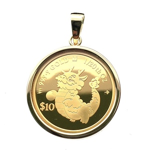 【新品】2024年 龍 金貨 3.77g 1/20オンス 新年 干支金貨 純金 英国王立造幣局 両面保護ガラス付 発行証明書