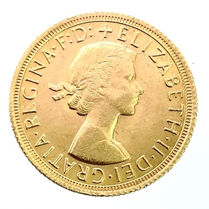 ソブリン金貨 聖ジョージ竜退治 エリザベス2世 金貨 イギリス 1967年 22金 7.9g イエローゴールド GOLD コレクション 美品
