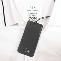 23春夏/A|X ARMANI EXCHANGE/Mサイズ/ポロシャツ 8NZFPA 清涼カノコ 快適 ロゴ刺繍 ゴルフ 半袖 新品/白/ホワイト/ib265/_画像6