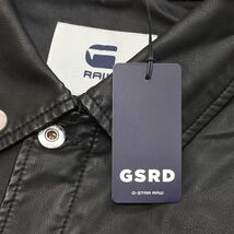 1円/G-STAR RAW/XSサイズ/エコレザー ブルゾン VODAN-R 3D SLIM GPL JKT D12653-5355-990 ワイルド 渋い 新品/黒/ブラック/ft434/_画像9