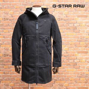 1円/G-STAR RAW/XSサイズ/デニム コート STRETT HDD PARKA D08082-B479 ストレッチ伸縮 ウォッシュ加工 ワイルド 新品/黒/ブラック/ia170/