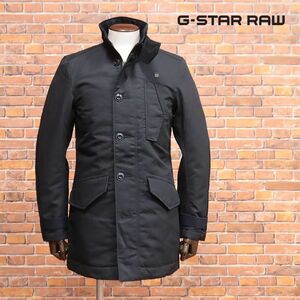 1円/秋冬/G-STAR RAW/XSサイズ/中綿コート SCUTAR UTILITY PADDED TRENCH D14000-A577 撥水 機能性 ベーシック 新品/黒/ブラック/ia161/