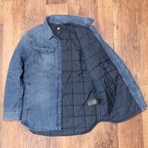 1円/秋冬/G-STAR RAW/Mサイズ/中綿シャツジャケット 3301 PADDED OVERSHIRT L/S D16035-D013 ウォッシュ 長袖 新品/青/ブルー/ia225/_画像6