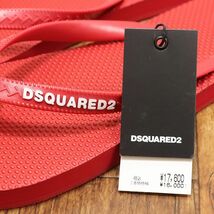 1円/DSQUARED2/40(25-25.5cm)/ビーチ サンダル FFM0001 ロゴ ベーシック 定番 ビーサン 海水浴 リゾート 新品/赤/レッド/gc251/_画像6