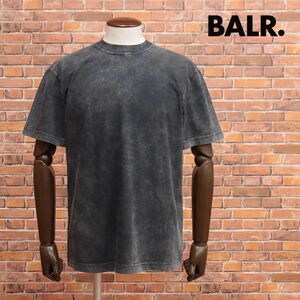 BALR./Mサイズ/丸首Tシャツ B1112.1093 Joey Box Distorted BALR. Embro オーガニック綿 バックプリント 半袖 新品/ダークグレー/ib250/