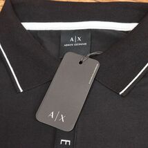 2023SS/A|X ARMANI EXCHANGE/Sサイズ/ポロシャツ 8NZF71 抜群の伸縮性 無地 ロゴ ワンポイント 半袖 新品/黒/ブラック/ib263/_画像6