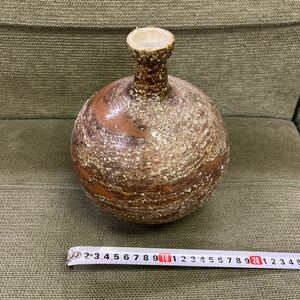 戸田0213花瓶 花器 花入　花器 花瓶 花入 陶器　備前焼 徳利 酒とっくり形 花瓶 一輪挿し 和物花瓶　江戸