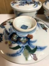 戸hT910a　茶碗 蓋茶碗 古伊万里 染付 広吉堂 有田 蓋付 伊万里 蒸茶碗 時代物_画像6