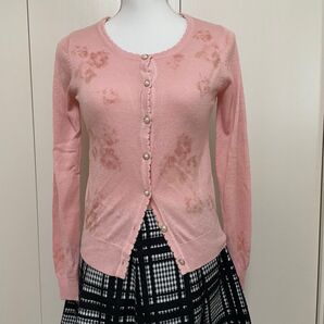 pattern バラ柄 カーディガン
