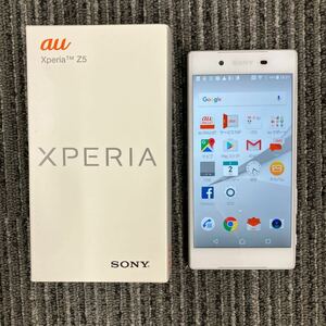 【中古】概ね美品 au Xperia Z5 SOV32 Android SONY SIMフリー 353667072483711　電池良好　SIMロック解除済み