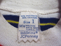 ビンテージ70's●JCPenneyキッズマルチボーダー長袖Tシャツsize 1●240214c1-k-lstsh 1970s子供服ロンT古着トップス_画像3