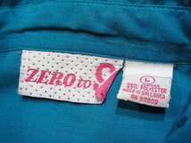 ビンテージ80's●ZERO to 9レディースクレイジーパターン長袖シャツsize L●240229i4-w-lsdrsピンクターコイズ紫_画像4