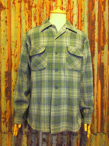 ビンテージ60’s●PENDLETONチェックウーループカラーシャツsize M●240225k2-m-lssh-wl 1960sペンドルトン長袖古着