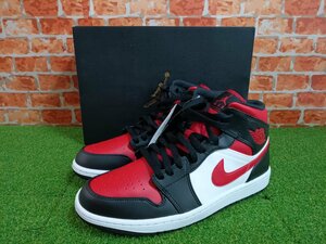 NIKE ナイキ AIR JORDAN 1 MID ハイカットスニーカー レッド/ブラック 554724-079 28.5cm 未使用 店頭展示品