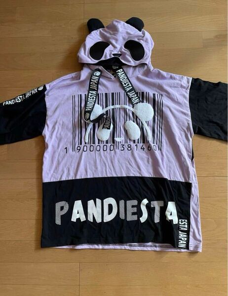 PANDIESTA JAPAN バーコードプリント半袖なりきりBIGパーカー