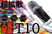 6個価格 T10 T15 T16 プロジェクター レインボー LED ストロボ RGB 七色 流星 ルームランプ ポジション ナンバーバイク 虹色_画像5