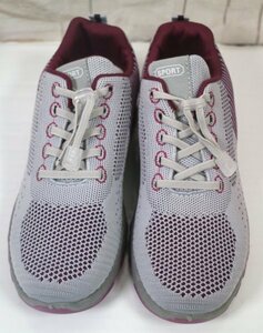 16 01668 * PAFHL sneakers 25cm gray walking shoes running .. not rubber cord [USED goods ]