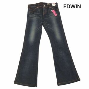 【新品 未使用】 EDWIN エドウィン EG5511 加工♪ フラップ ブーツカット デニム パンツ ジーンズ Sz.28　レディース 日本製　K4B00154_2#R