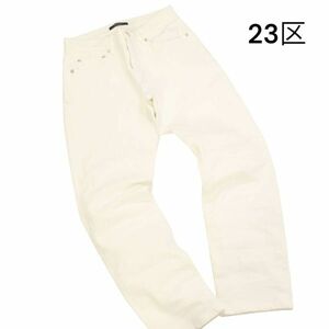 20SS★ 23区 denim ストレッチ♪ ボーイフィット ホワイト デニム パンツ ジーンズ Sz.44　レディース 白 大きいサイズ　K4B00149_2#R