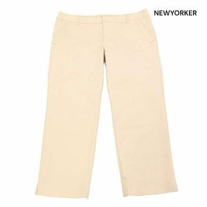 NEWYORKER ニューヨーカー 通年 ストレッチ ノータック パンツ Sz.15(76)　レディース 大きいサイズ オフィス お仕事　K4B00150_2#R