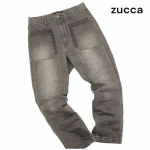 zucca Zucca through year USED processing! stretch monkey L Denim pants jeans Sz.S lady's K4B00162_2#R