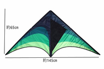 S153　　トライアングルスポーツカイト　145㎝　耐裂製ポリエステル素材・FRPフレーム・カイトライン30m付き_画像3