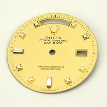 【純正】ROLEX (ロレックス) デイデイト シャンパンゴールド 10P ダイヤ (2バケットダイヤ) 文字盤のみ（K-I1445）_画像2