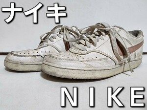 ★◆ナイキ◆ＮＩＫＥ◆コートビジョン ＬＯＷ ＮＮ◆COURT VISION LOW NN◆DH3158-102◆ホワイト×ピンク◆２４.０cm◆ＪＫ◆中古品◆★