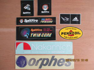 SplitFire/adidas/PENNZOIL/Nakamichi/Orphes ステッカー