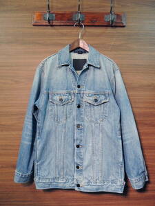 ★ 美品 XSサイズ アレキサンダーワン DENIM X ALEXANDER WANG OVERSIZED DENIM JACKET 色落ち加工 オーバーサイズ デニム ジャケット