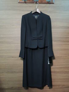 ◆新品 11号 ユキコハナイ YH CLASSICO レディース ブラック フォーマル スーツ ジャケット ワンピース セットアップ 黒 ブラック 礼服喪服