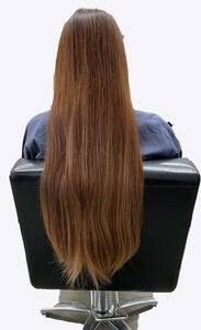 髪　髪束 髪の毛　ヘアドネーション　日本人　人毛　ウィッグ 約51cm　約143g 送料無料 匿名配送