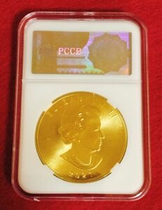● PCCB スラブケース入り エリザベスⅡ メイプルリーフ金貨 2021年 スラフケース入り ゴールド コイン メダル