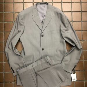 アウトレット価格【新品】メンズスーツ/紳士服　英国紳士★セットアップ/ベージュ系/サイズL w86/センターベンツ ノータック★AMFステッチ