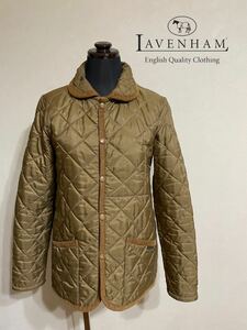 LAVENHAM ラベンハム キルティング 中わた ジャケット トップス コート サイズ36 長袖 ブラウン 英国製 