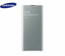 【ジャンク】Galaxy S10 ◆ CLEAR VIEW COVER カバー【海外版純正】ホワイト Samsung ロゴ オフィシャル【並行輸入品】_画像1