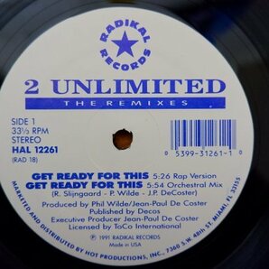 C3-261＜12inch/US盤/美品＞2 Unlimited / Get Ready For This (The Remixes)の画像1